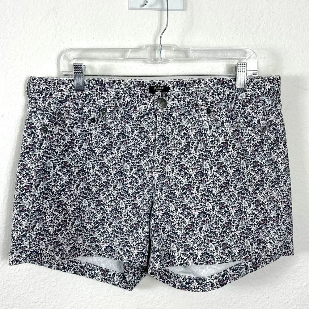 J. Crew Liberty London Floral Denim Stretch Shorts Size 10 44076